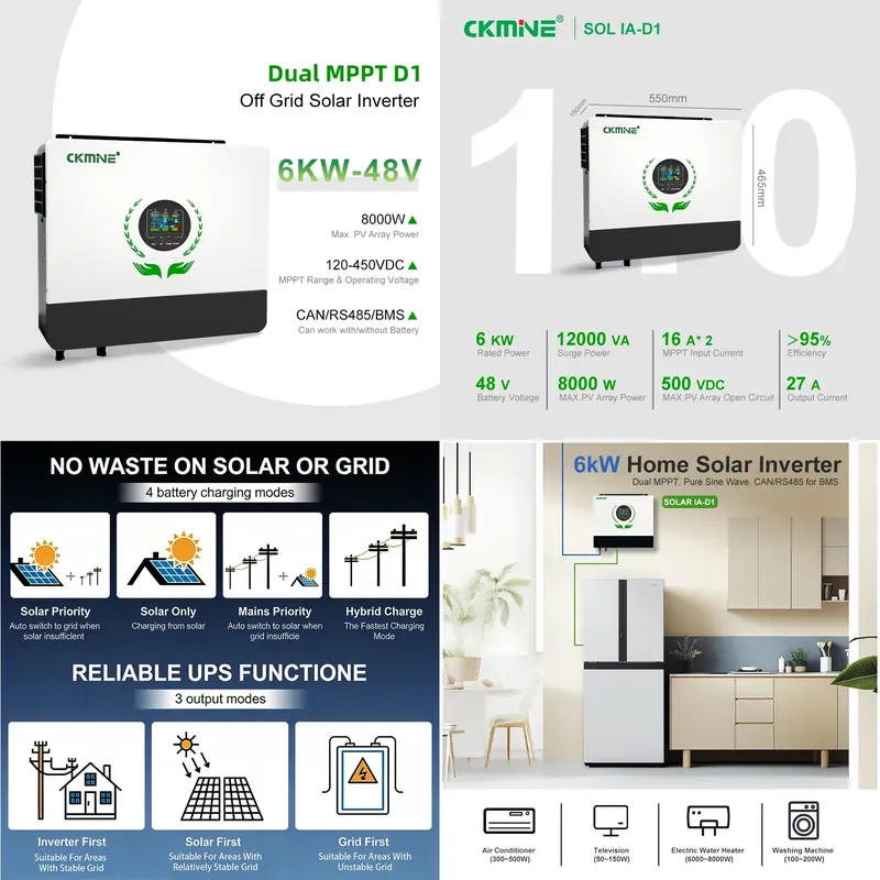 Off Grid Solar Inverter 48V 6000W - 인기 상품! 도매 판매 중인 듀얼