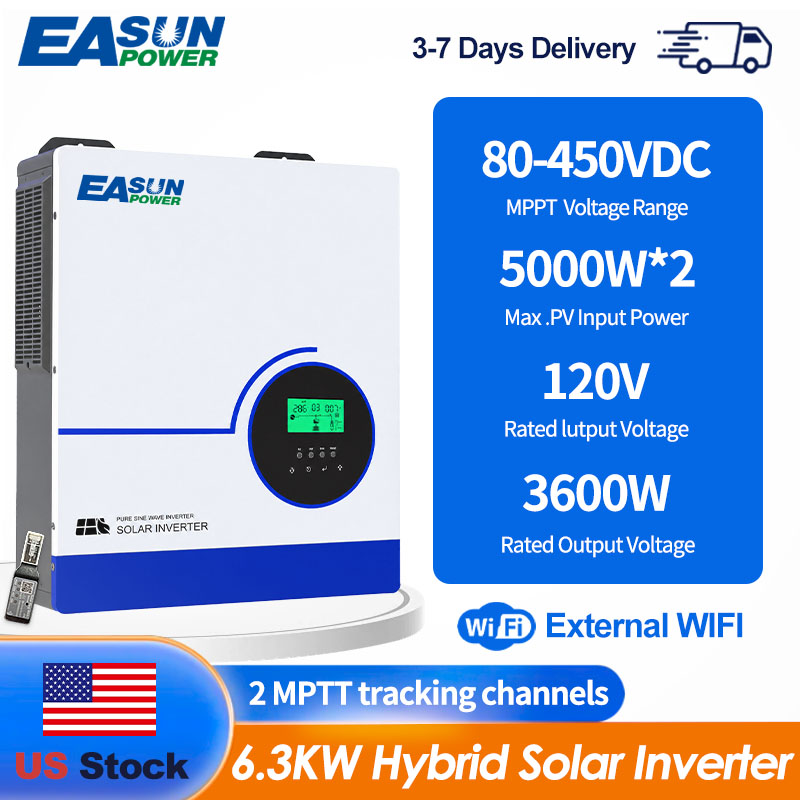 EASUN POWER 6300W 하이브리드 태양광 인버 - Grid Tie Inverter Limiter 2000W 리뷰 및 가격