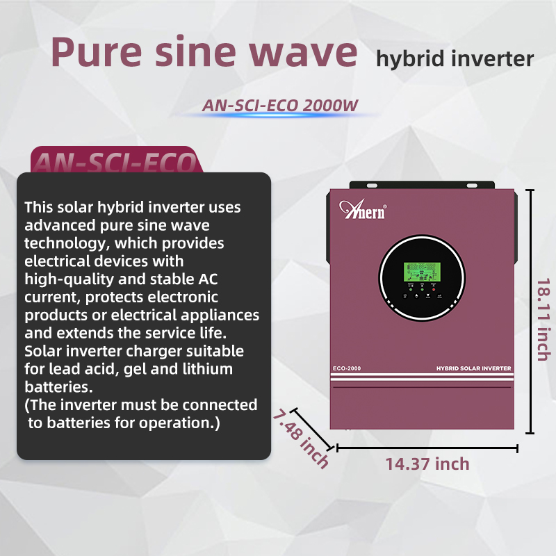 Anern 오프 그리드 하이브리드 태양광 인버터, MP - Grid Tie Inverter Limiter 2000W 리뷰 및 가격